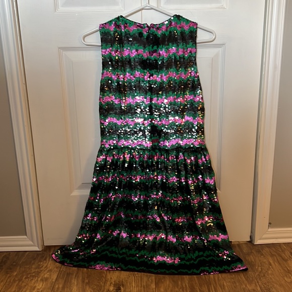 French Connection Siberian Stripe Sequin Dress - Picture 3 of 4